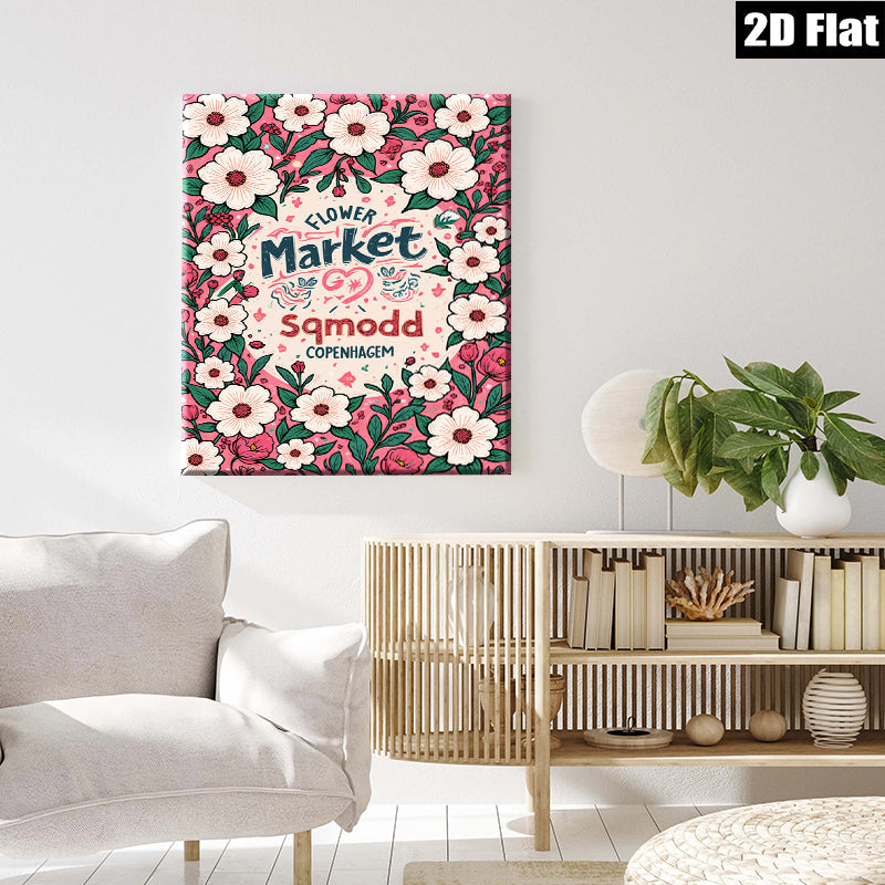 2D flat 1pc charming daisy bloom botanical wall art prints farmhouse living room bedroom decor gallery wrapped canvas modern minimalist style cozy home gifts