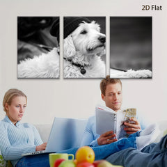 2D flat 1pc charming dog portrait cozy winter vibes living room bedroom gallery wall decor farmhouse style canvas prints modern art