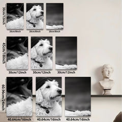 2D flat 1pc charming dog portrait cozy winter vibes living room bedroom gallery wall decor farmhouse style canvas prints modern art