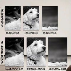2D flat 1pc charming dog portrait cozy winter vibes living room bedroom gallery wall decor farmhouse style canvas prints modern art