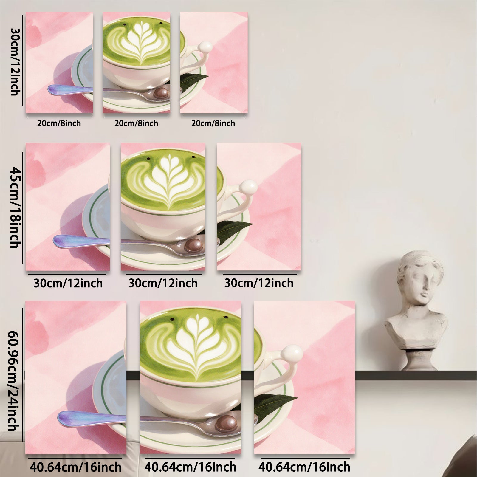 2D flat 1pc charming frog latte coffee cup artwork for kitchen dining room cafe wall decor farmhouse style modern minimalist prints