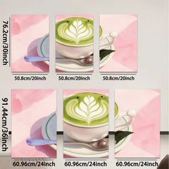 2D flat 1pc charming frog latte coffee cup artwork for kitchen dining room cafe wall decor farmhouse style modern minimalist prints