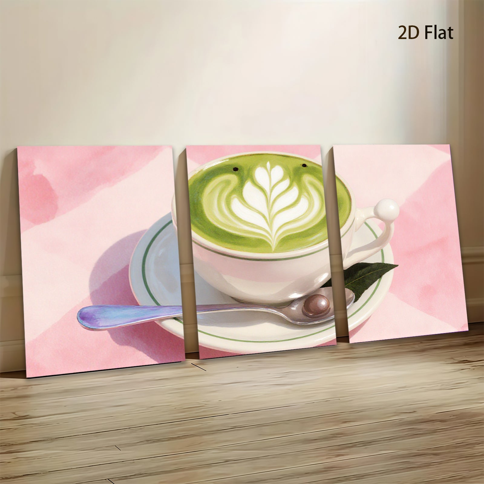 2D flat 1pc charming frog latte coffee cup artwork for kitchen dining room cafe wall decor farmhouse style modern minimalist prints