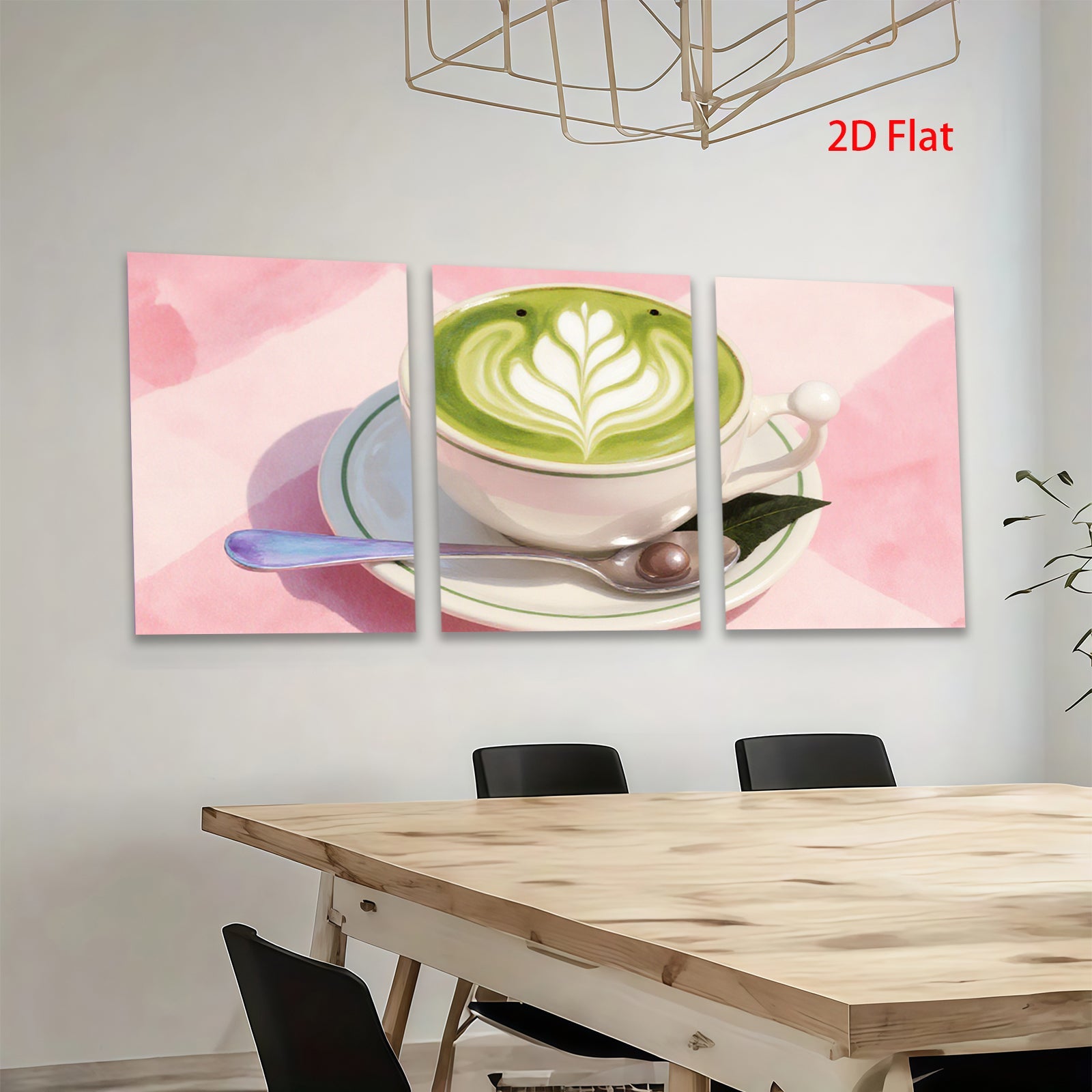 2D flat 1pc charming frog latte coffee cup artwork for kitchen dining room cafe wall decor farmhouse style modern minimalist prints