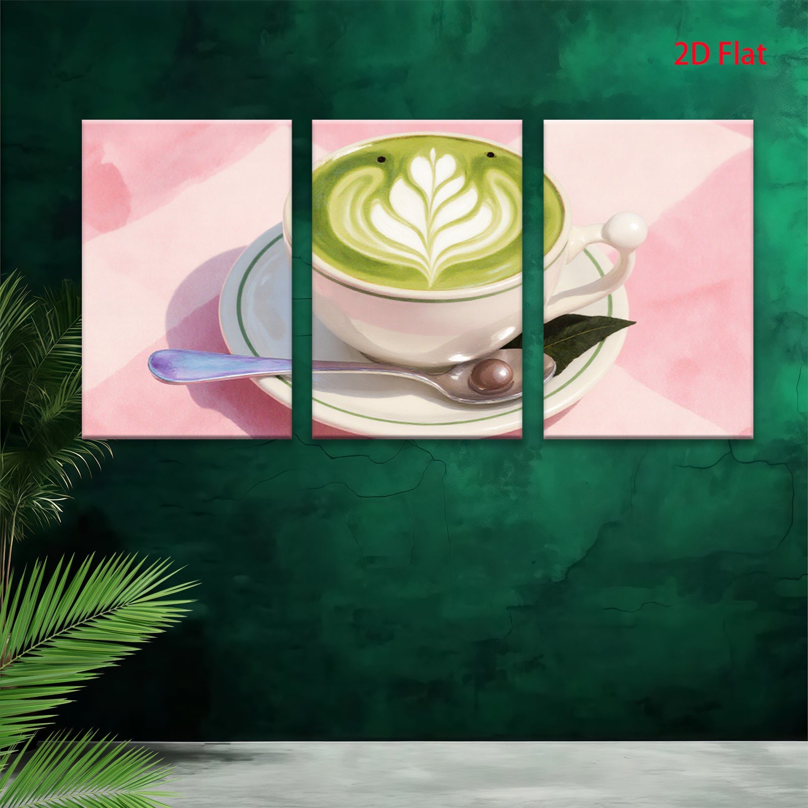2D flat 1pc charming frog latte coffee cup artwork for kitchen dining room cafe wall decor farmhouse style modern minimalist prints