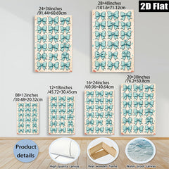2D flat 1pc charming teal bow art prints for gallery wall bedroom living room decor farmhouse style modern minimalist aesthetic