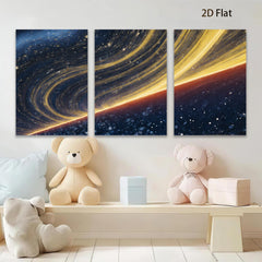 2D flat 1pc cosmic swirl abstract wall art modern farmhouse living room bedroom decor gallery wrapped canvas prints ready to hang large size