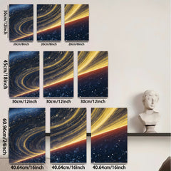 2D flat 1pc cosmic swirl abstract wall art modern farmhouse living room bedroom decor gallery wrapped canvas prints ready to hang large size