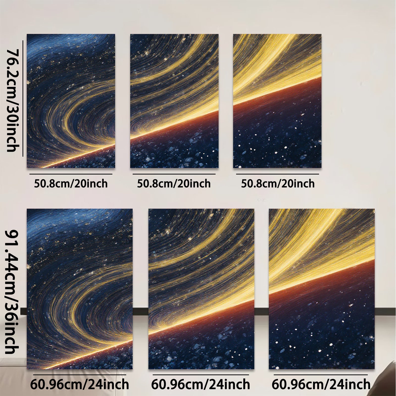 2D flat 1pc cosmic swirl abstract wall art modern farmhouse living room bedroom decor gallery wrapped canvas prints ready to hang large size