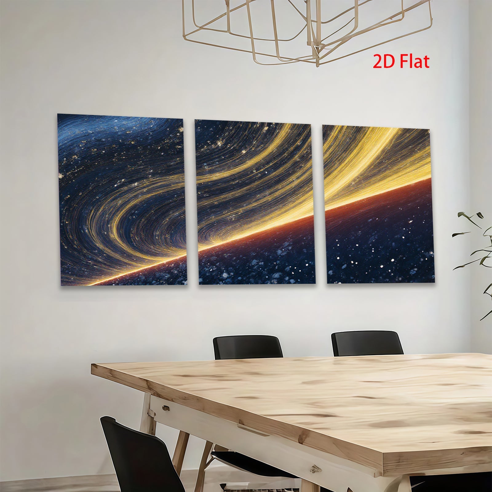 2D flat 1pc cosmic swirl abstract wall art modern farmhouse living room bedroom decor gallery wrapped canvas prints ready to hang large size