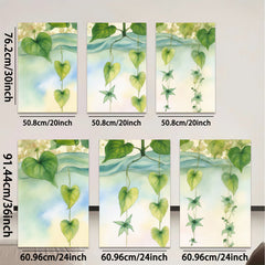 2D flat 1pc delicate botanical heartleaf vines wall art canvas prints for living room bedroom gallery wrapped modern farmhouse decor floral accent