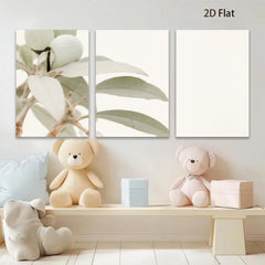 2D flat 1pc delicate botanical study farmhouse wall art modern minimalist d��cor living room bedroom gallery wrapped canvas print cozy neutral aesthetic