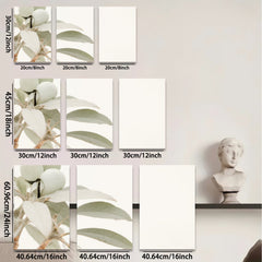 2D flat 1pc delicate botanical study farmhouse wall art modern minimalist d��cor living room bedroom gallery wrapped canvas print cozy neutral aesthetic