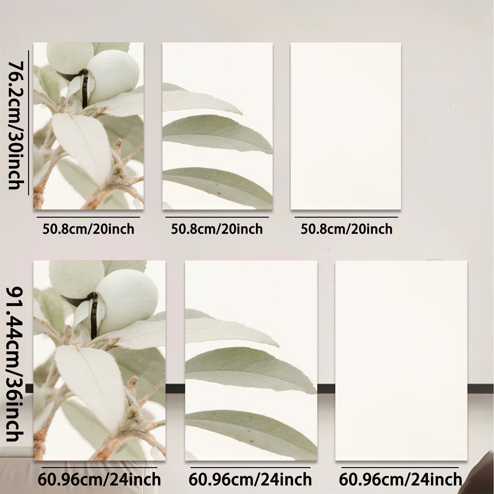 2D flat 1pc delicate botanical study farmhouse wall art modern minimalist d��cor living room bedroom gallery wrapped canvas print cozy neutral aesthetic