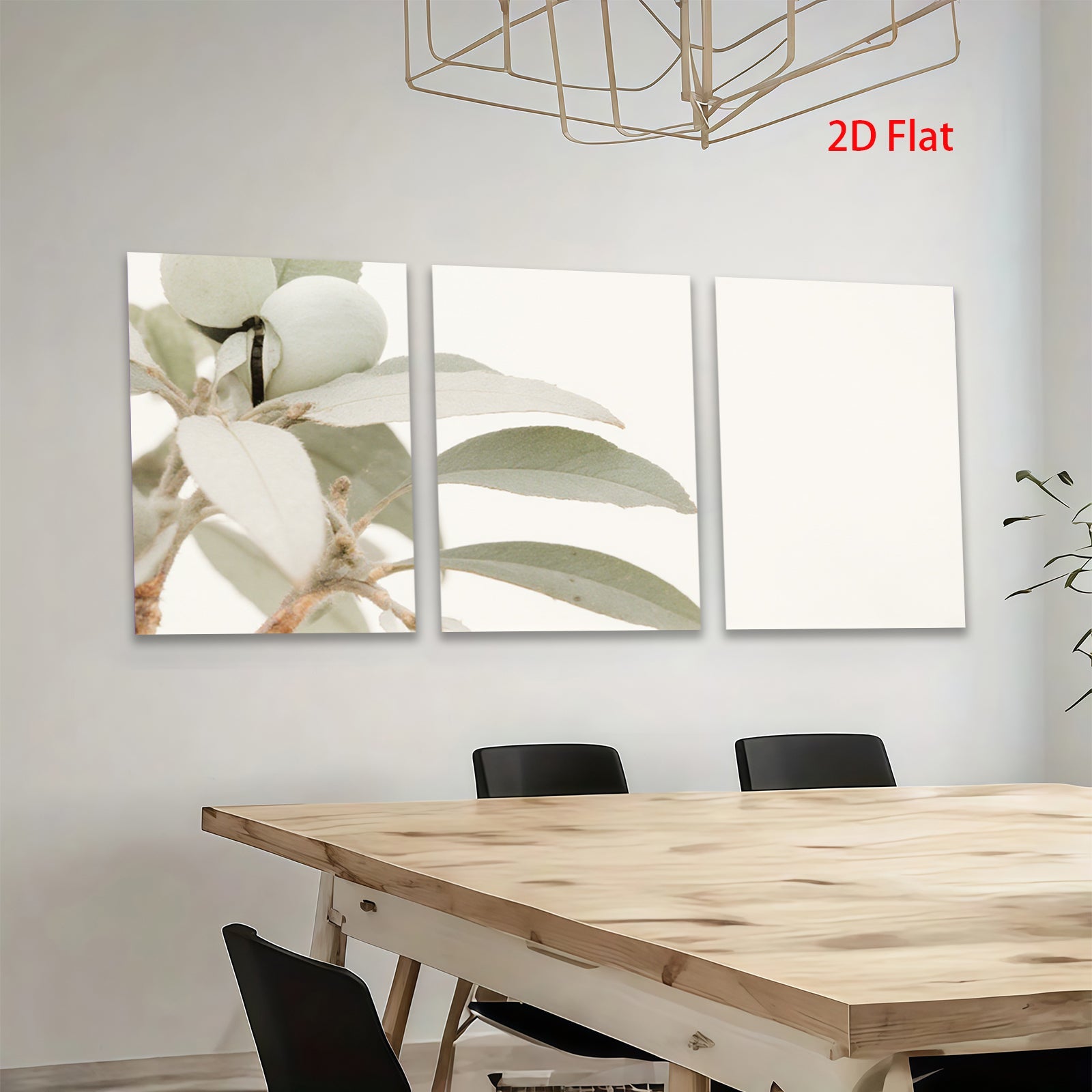 2D flat 1pc delicate botanical study farmhouse wall art modern minimalist d��cor living room bedroom gallery wrapped canvas print cozy neutral aesthetic