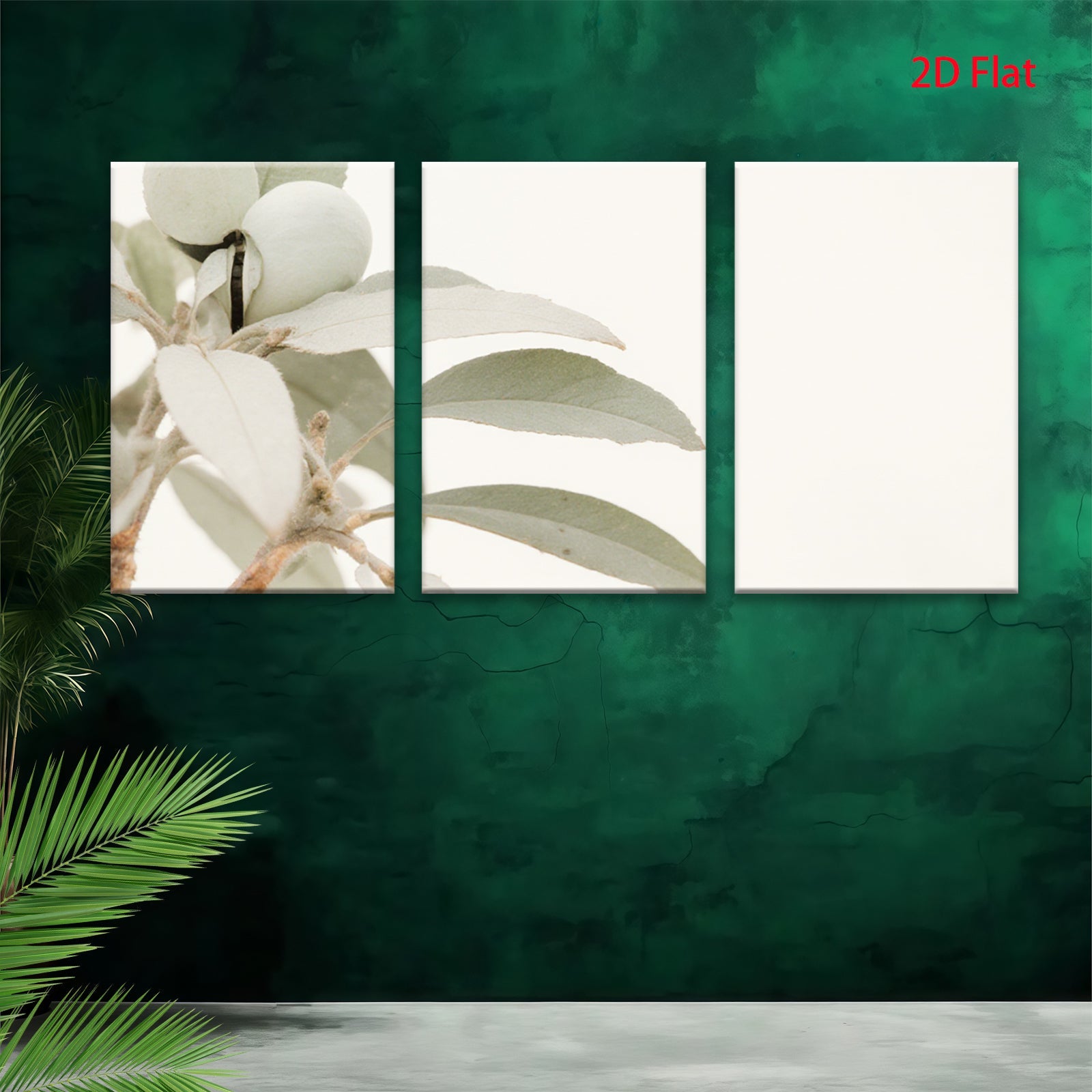 2D flat 1pc delicate botanical study farmhouse wall art modern minimalist d��cor living room bedroom gallery wrapped canvas print cozy neutral aesthetic