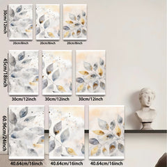 2D flat 1pc delicate botanical wall art leafy branches modern farmhouse living room bedroom decor gallery wrapped canvas prints ready to hang inspiring