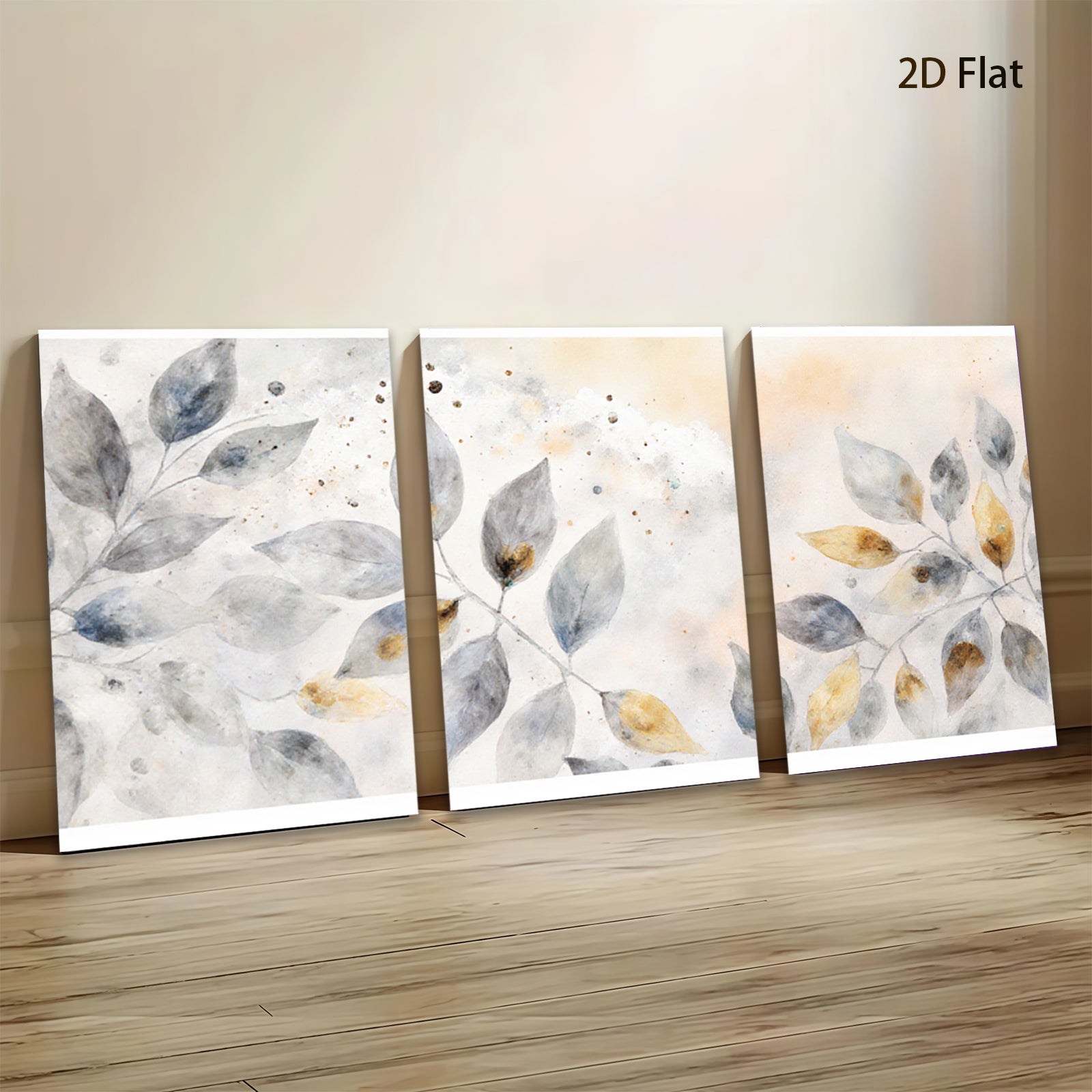 2D flat 1pc delicate botanical wall art leafy branches modern farmhouse living room bedroom decor gallery wrapped canvas prints ready to hang inspiring