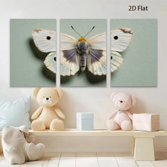 2D flat 1pc delicate butterfly wing study botanical wall art farmhouse decor living room bedroom gallery wrapped canvas print modern minimalist nature
