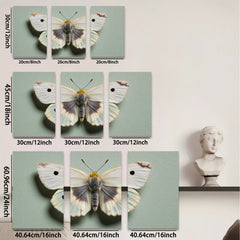 2D flat 1pc delicate butterfly wing study botanical wall art farmhouse decor living room bedroom gallery wrapped canvas print modern minimalist nature
