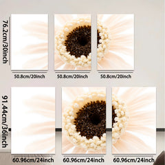 2D flat 1pc delicate daisy bloom closeup botanical wall art farmhouse living room decor bedroom accent gallery wrapped canvas print modern minimalist