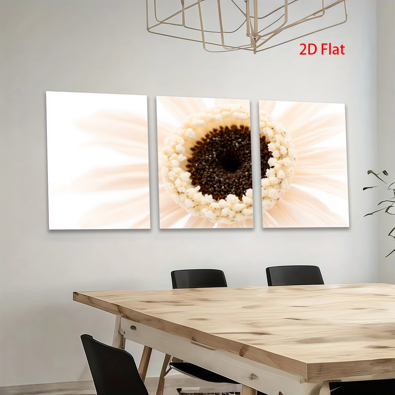 2D flat 1pc delicate daisy bloom closeup botanical wall art farmhouse living room decor bedroom accent gallery wrapped canvas print modern minimalist