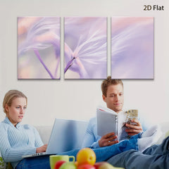 2D flat 1pc delicate dandelion seeds blowing in wind farmhouse wall art living room bedroom decor modern minimalist gallery wrapped canvas prints botanical nature floral
