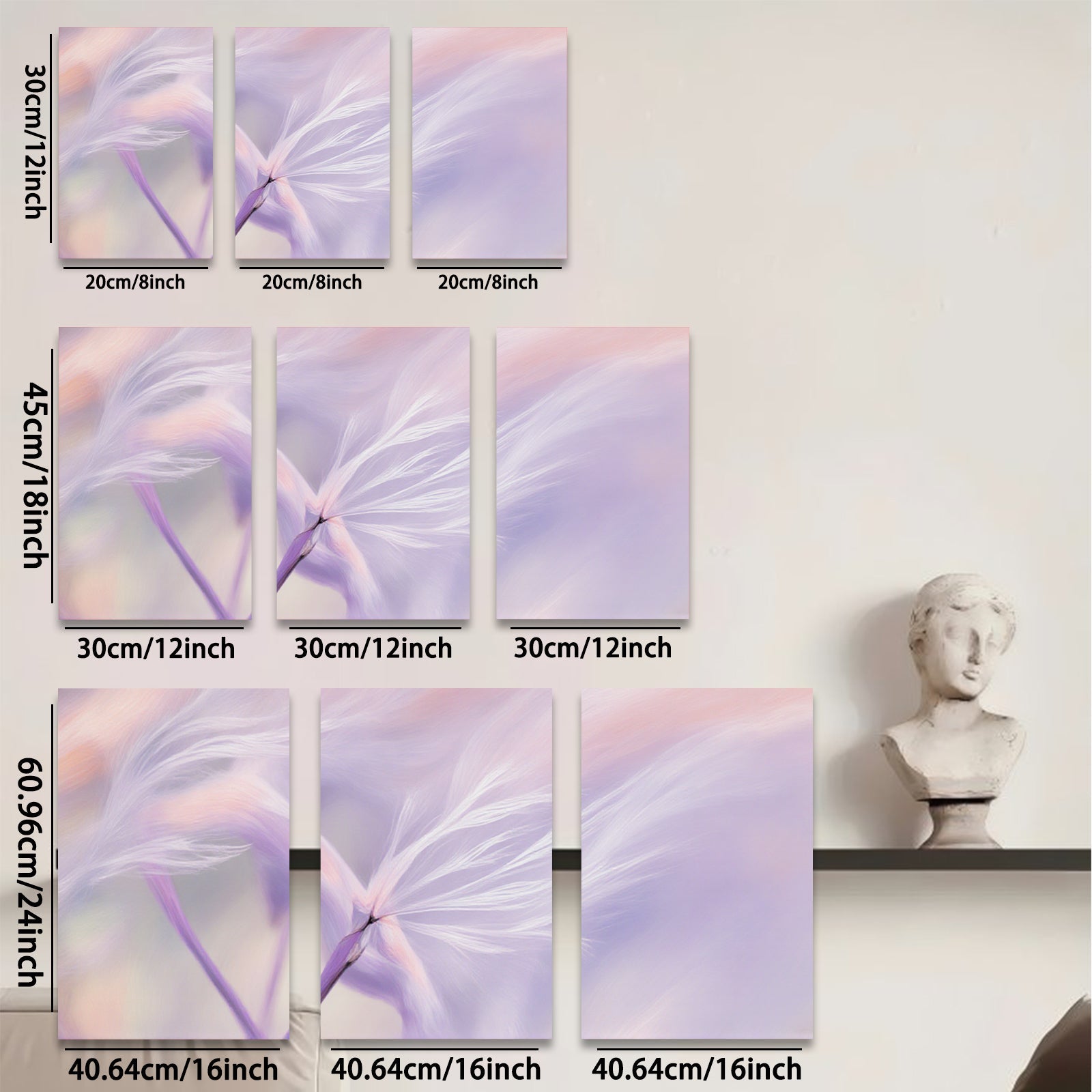 2D flat 1pc delicate dandelion seeds blowing in wind farmhouse wall art living room bedroom decor modern minimalist gallery wrapped canvas prints botanical nature floral