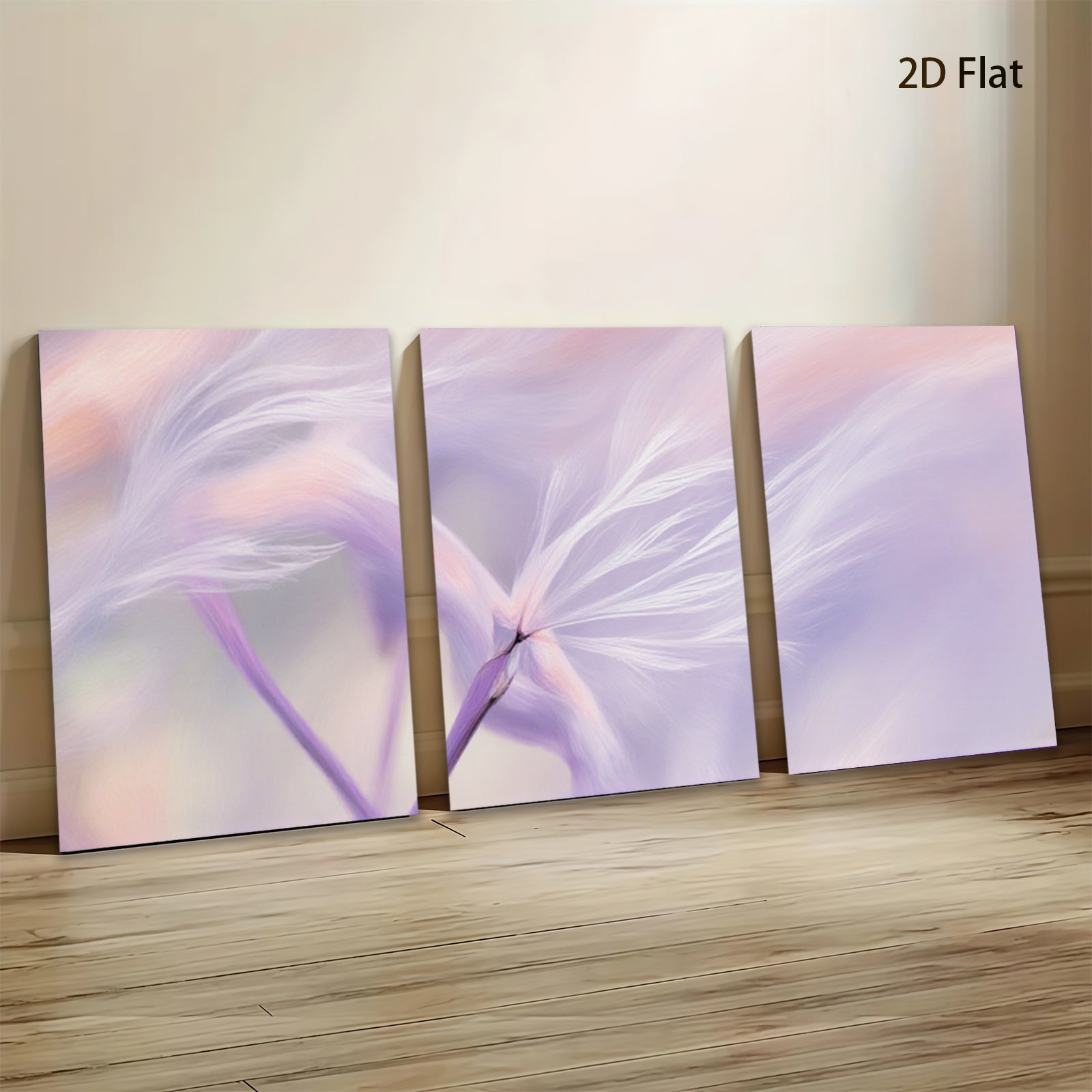 2D flat 1pc delicate dandelion seeds blowing in wind farmhouse wall art living room bedroom decor modern minimalist gallery wrapped canvas prints botanical nature floral