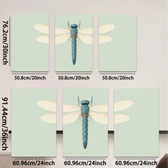 2D flat 1pc delicate dragonfly wall art botanical insect painting modern farmhouse living room bedroom decor gallery wrapped canvas prints