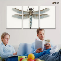 2D flat 1pc delicate dragonfly wall art nature insect botanical print modern farmhouse living room bedroom decor gallery wrapped canvas print