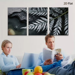 2D flat 1pc delicate fern frond botanical wall art living room bedroom home decor farmhouse style gallery wrapped canvas prints modern minimalist aesthetic