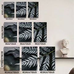 2D flat 1pc delicate fern frond botanical wall art living room bedroom home decor farmhouse style gallery wrapped canvas prints modern minimalist aesthetic