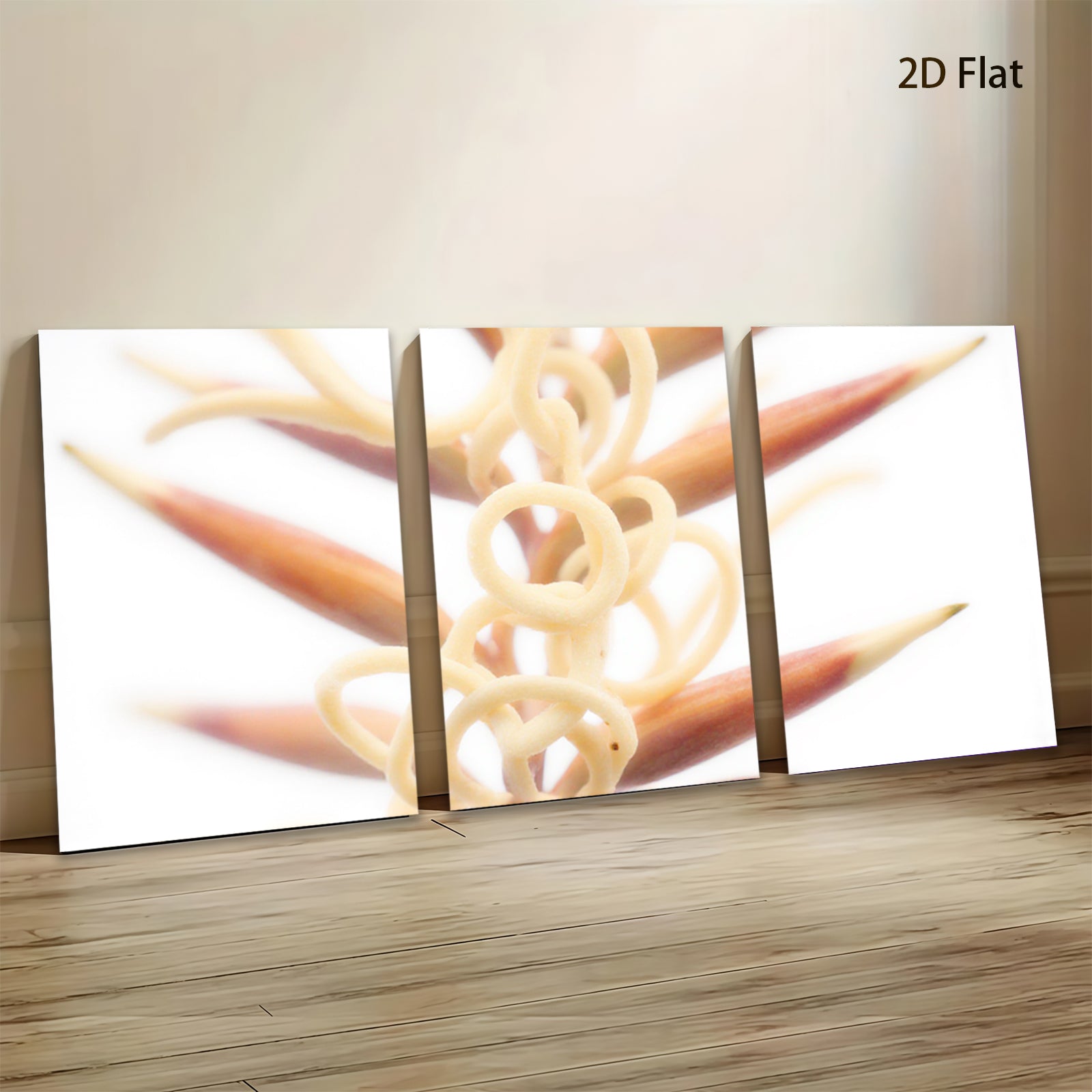 2D flat 1pc delicate floral abstraction botanical study wall art bedroom living room modern farmhouse gallery wrapped canvas print