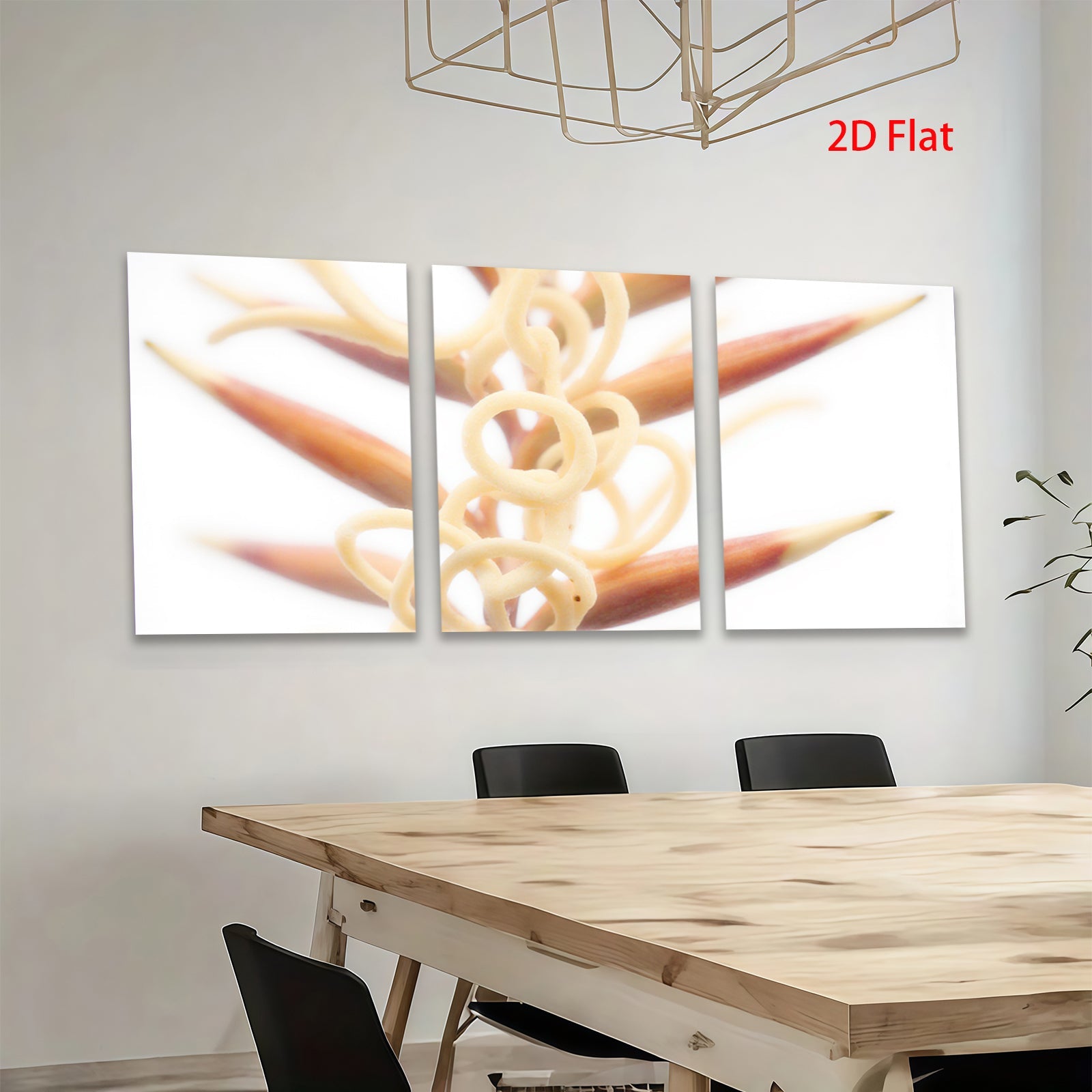2D flat 1pc delicate floral abstraction botanical study wall art bedroom living room modern farmhouse gallery wrapped canvas print