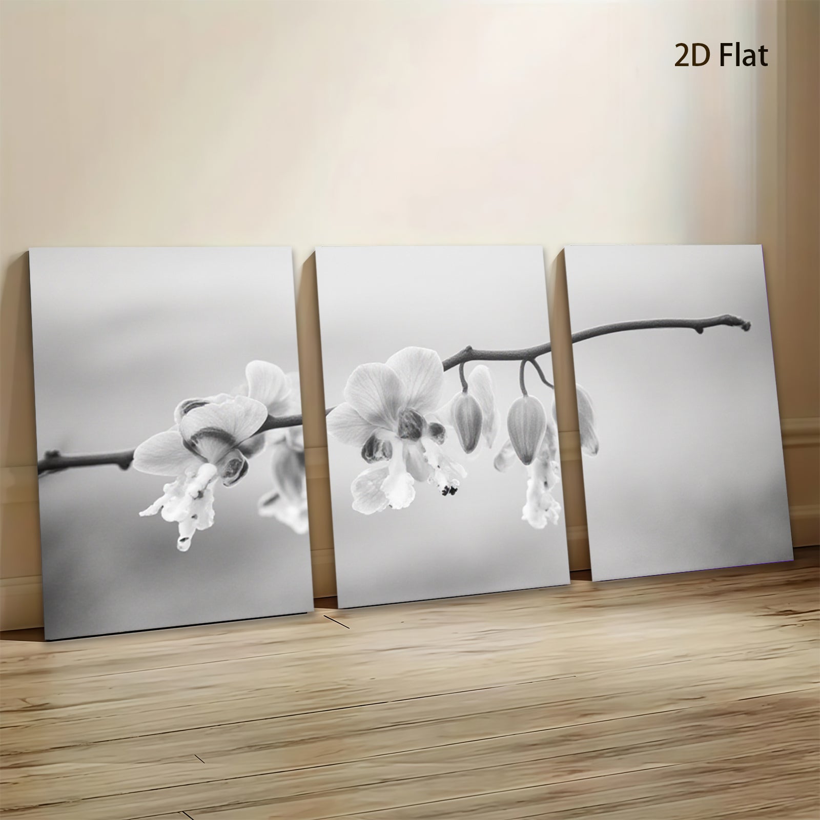 2D flat 1pc delicate floral branch painting serene wall art for living room bedroom gallery wrapped canvas modern farmhouse d��cor botanical prints