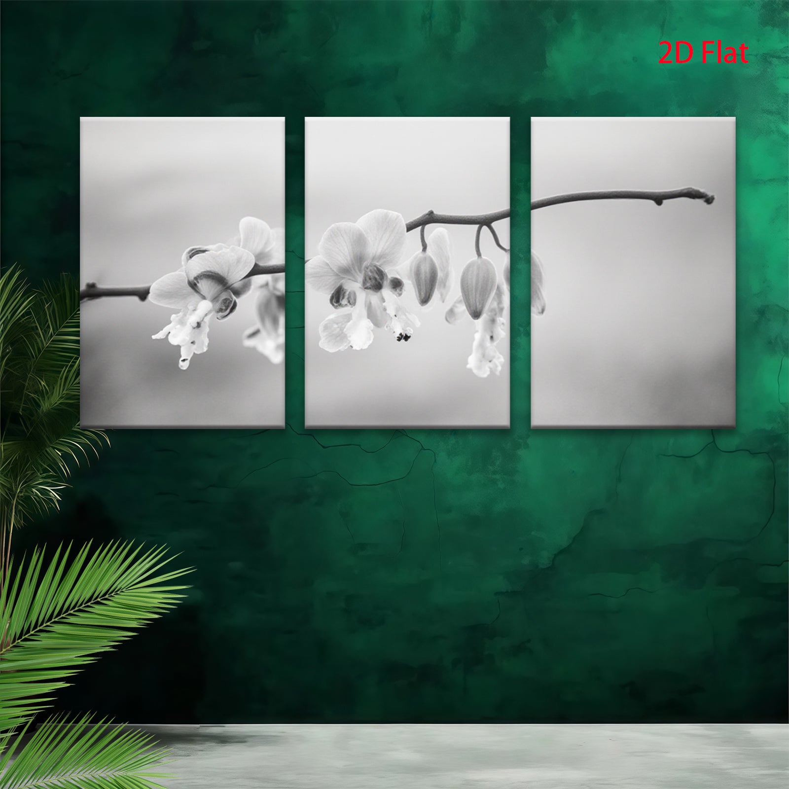 2D flat 1pc delicate floral branch painting serene wall art for living room bedroom gallery wrapped canvas modern farmhouse d��cor botanical prints