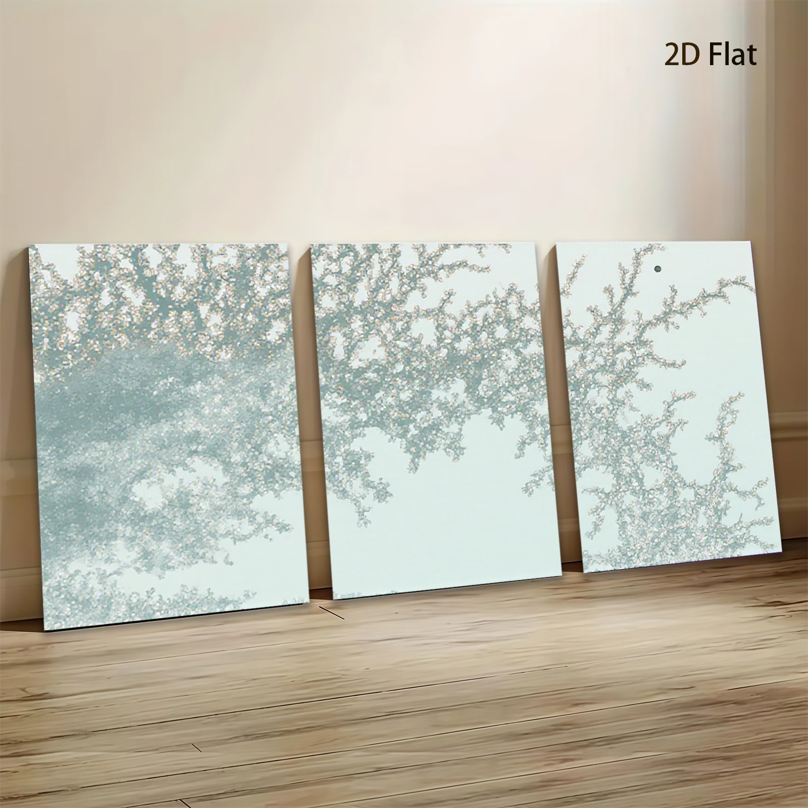 2D flat 1pc delicate floral branches spring bloom wall decor living room bedroom farmhouse style gallery wrapped canvas print modern minimalist aesthetic cozy vibe
