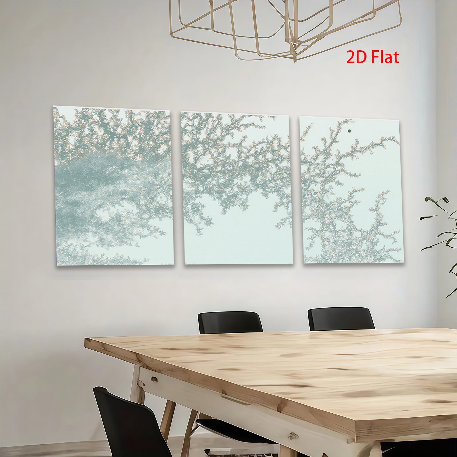 2D flat 1pc delicate floral branches spring bloom wall decor living room bedroom farmhouse style gallery wrapped canvas print modern minimalist aesthetic cozy vibe