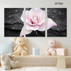 2D flat 1pc delicate pink magnolia bloom floral wall art canvas prints for living room bedroom home decor farmhouse style gallery wrapped modern minimalist