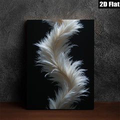 2D flat 1pc delicate plume abstract wall art for living room bedroom modern farmhouse gallery wrapped canvas prints cozy vibes botanical decor