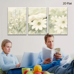 2D flat 1pc delicate wildflower bloom botanical wall art for living room bedroom farmhouse decor modern gallery wrapped canvas print ready to hang inspirational