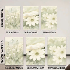 2D flat 1pc delicate wildflower bloom botanical wall art for living room bedroom farmhouse decor modern gallery wrapped canvas print ready to hang inspirational