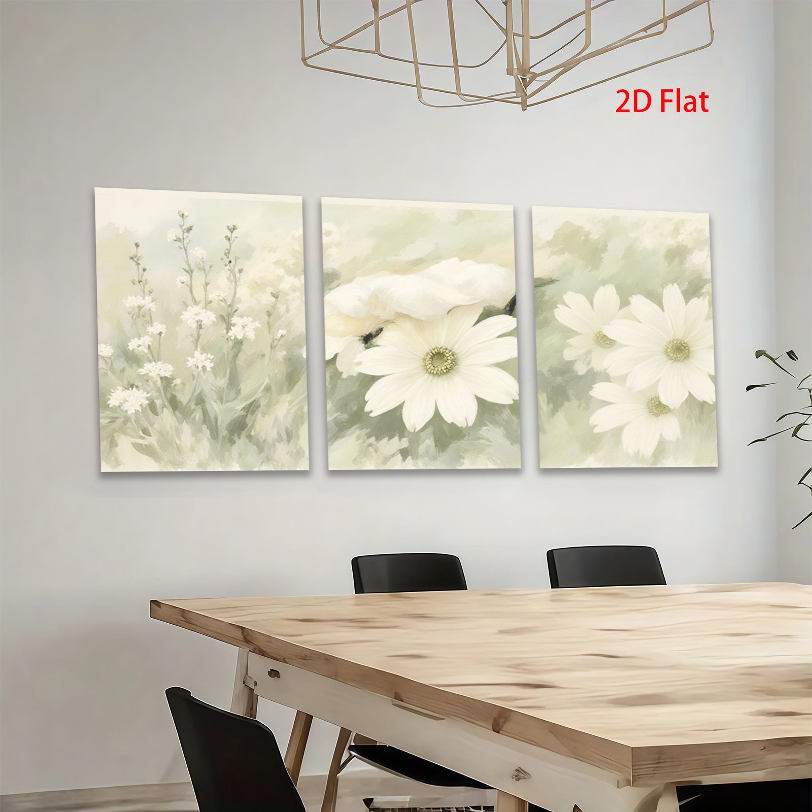 2D flat 1pc delicate wildflower bloom botanical wall art for living room bedroom farmhouse decor modern gallery wrapped canvas print ready to hang inspirational