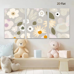 2D flat 1pc delicate wildflower botanical art print for living room bedroom gallery wall decor farmhouse style cozy aesthetic