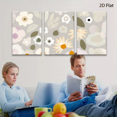 2D flat 1pc delicate wildflower botanical art print for living room bedroom gallery wall decor farmhouse style cozy aesthetic