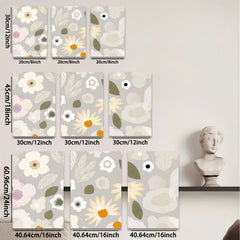 2D flat 1pc delicate wildflower botanical art print for living room bedroom gallery wall decor farmhouse style cozy aesthetic