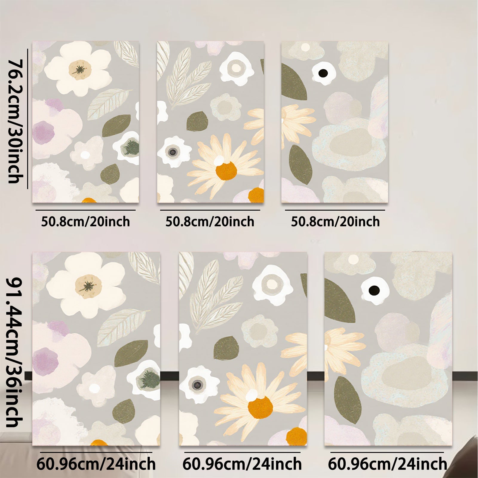 2D flat 1pc delicate wildflower botanical art print for living room bedroom gallery wall decor farmhouse style cozy aesthetic