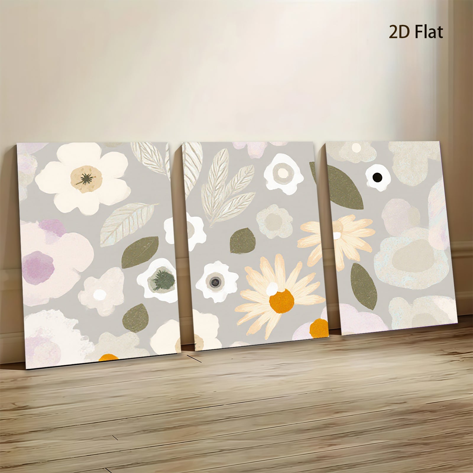 2D flat 1pc delicate wildflower botanical art print for living room bedroom gallery wall decor farmhouse style cozy aesthetic