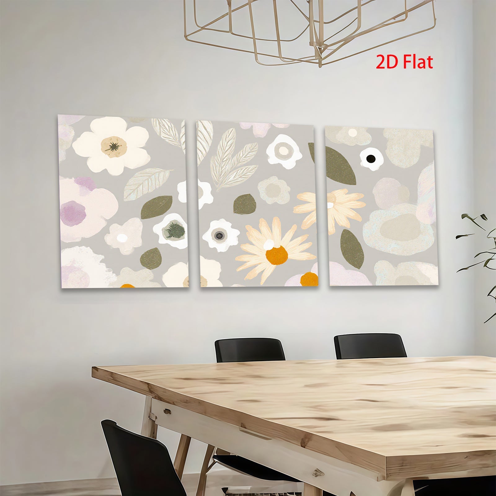 2D flat 1pc delicate wildflower botanical art print for living room bedroom gallery wall decor farmhouse style cozy aesthetic